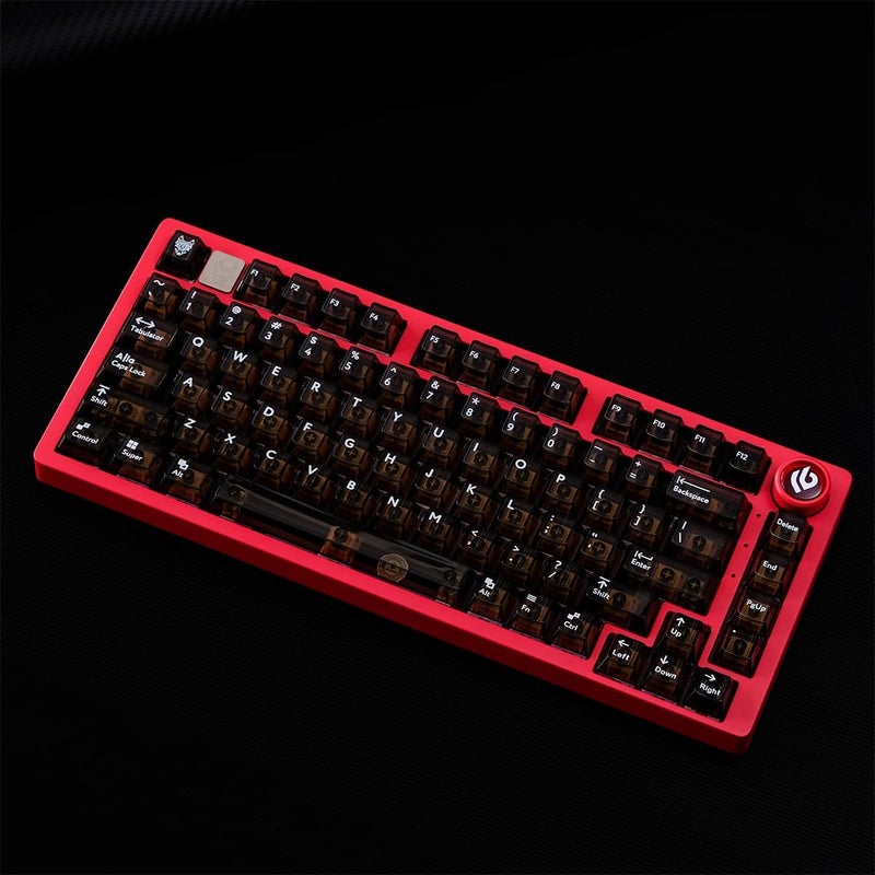 Sumgsn 114 Keys Black Transparent Keycaps PC Cherry Profile UV Print Keycap Set Fit for 60% 65% 75% Mechanical Keyboard Cherry Mx Switches - Image 3
